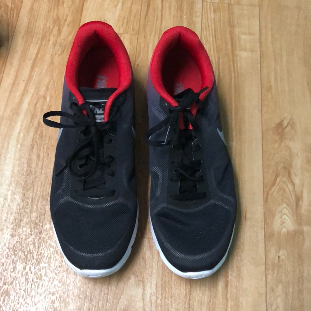 Red nike shoes
